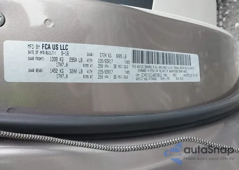 2017 Chrysler Pacifica Touring-L Plus из США, поврежденный, VIN 2C4RC1EG1HR572612